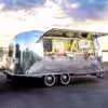 PROSKY Stainless Steel Airstream Food Trailer Mobile Truck for BBQ Hot Dogs Coffee Ice Cream Fast Vending Cart - Image 4